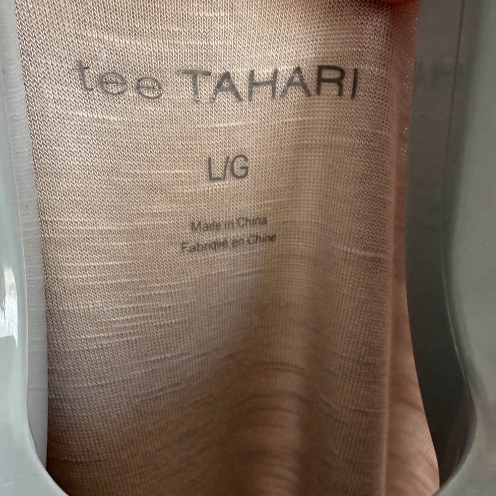 Tahari Soft Cowl Neck Sleeveless Tank in Light Beige - Picture 3 of 3